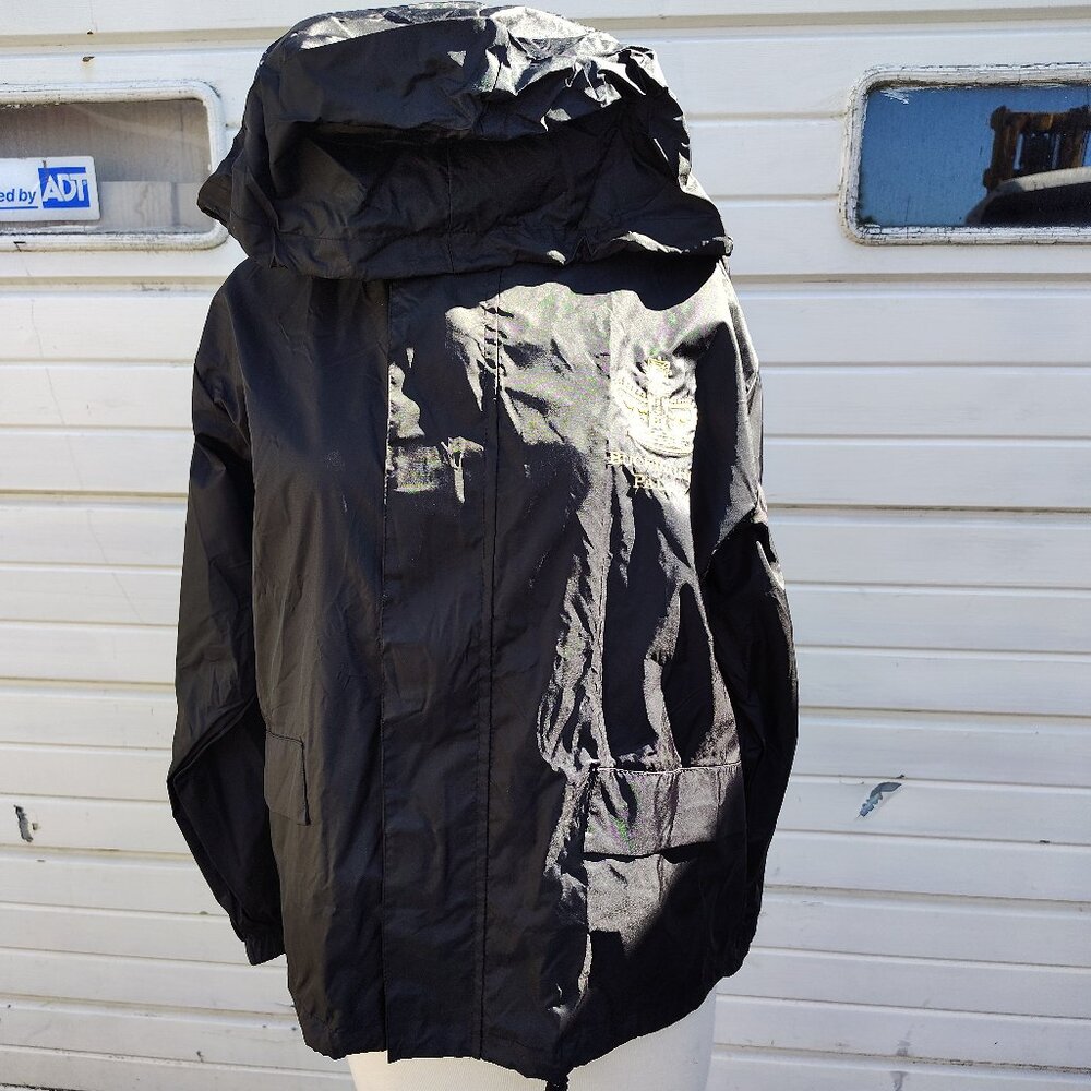 Buckingham Palace Light Weight Rain Jacket Size Small Full Zip With Hood Nylon